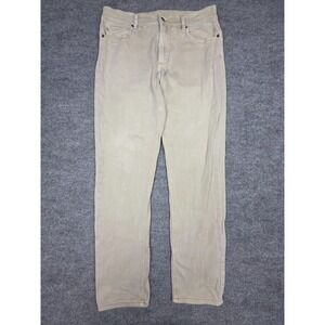 Marine Layer 5 Pocket Slim Straight Twill Pant Men's 33 x 32 (FITS 32 x 30)Beige